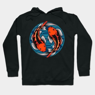 Circling Japanese Koi Fish Hoodie